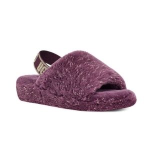 UGG Women's Plush Purple Slippers